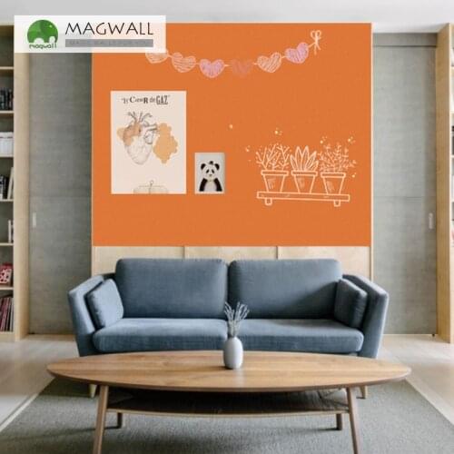 Magnetic magnetic double-layer warm color writing board 0.9*2.4m soft dry erase dust free teaching chalkboard