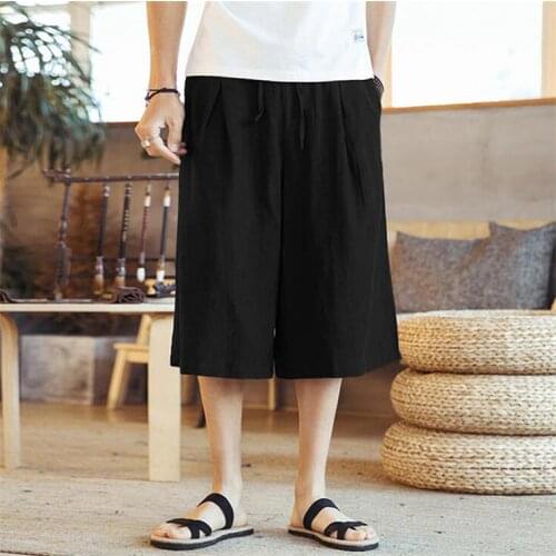 Male Brand Clothing Plus Size cotton linen wide leg pants,Casual Fashion hip hop Trousers plus size pants black blue 5xl 6xl 7xl
