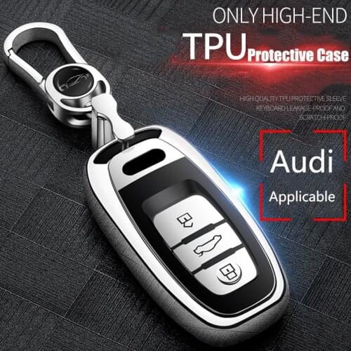 TPU Soft Shell Car Key Cover For Audi A1 A3 A4 A5 A6 A7 A8 Q2 Q3 Q5 Q7 Q8 R8 S4 S3 S5 S6 S8 TT 2018 2019 Special Key Case