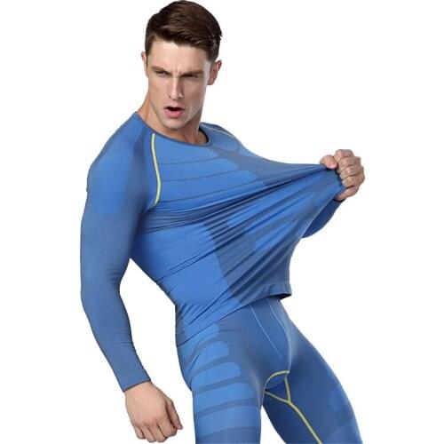 New Fitness TShirt Compression Tights Men Running Shirt Breathable Long Sleeve Sport Gym Cycling Clothing Quick Dry Bodybuilding