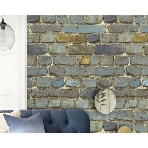 Beibehang Retro nostalgic wind simulation red brick PVC wallpaper cafe study personality papel de parede wall papers home decor