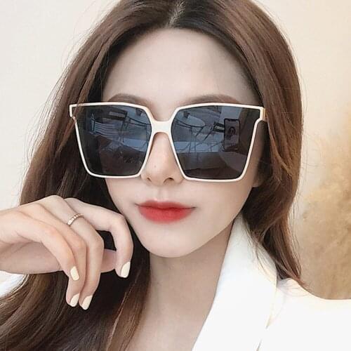 Luxury Brand Designer Oversized Square Sunglasses Men Women 2021 Fashion Thick Frame Glasses Woman UV400 Streetwear Retro Style