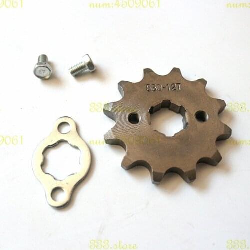 530# 12T Front Sprocket Fit for200CC 250cc Engine Chain Drive China ATV UTV Go Kart Buggy Quad Bike Scooter Motorcycle Parts
