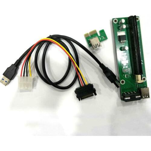 PCIe to PCI express 16X Riser Graphics Card Antminer Miner slot Mining Card USB 3.0 Extender Cable with Power Supply