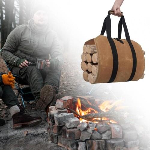 Outdoor Picnic Portable Multifunctional Firewood Logging Storage Bag for Household