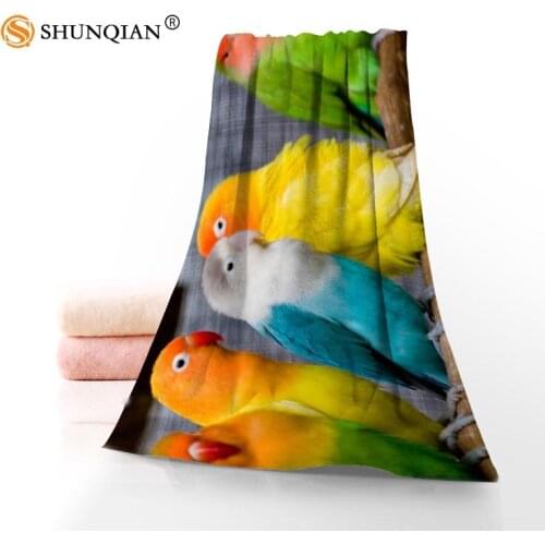 Custom 35x75cm 70x140cm Towels Facecloth Bath Towel Animal bird Microfiber Washcloth Quick drying Sports Towel