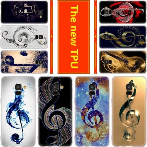 Luxury For Samsung Case A72 A71 A70 A52 A51 A50S A50 A42 A32 A21S A20S A20 A30 A12 5G A8 A7 A6 Plus Cover Beautiful music note