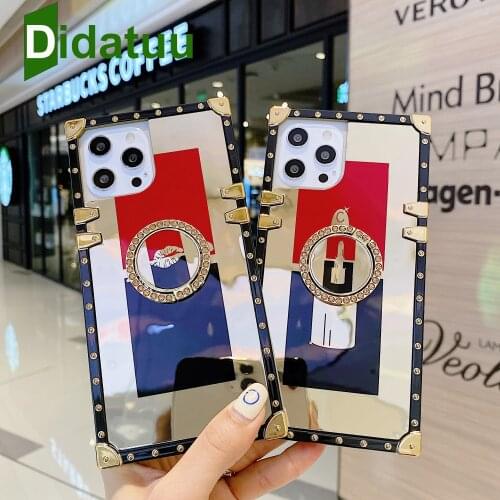 Luxury Sexy Lip Mouth Square Cover Case For iphone 12 mini pro max 11 X XS XR XSMax 7 8 7Plus for Fashion Womem Girl Gift