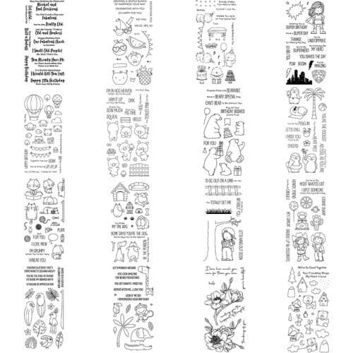 Cutting Die And Stamp Animals Cats Bears Brids Trees Flowers Hot Air Balloon For Embossed Paper Card For DIY Scrapbook 2021 New