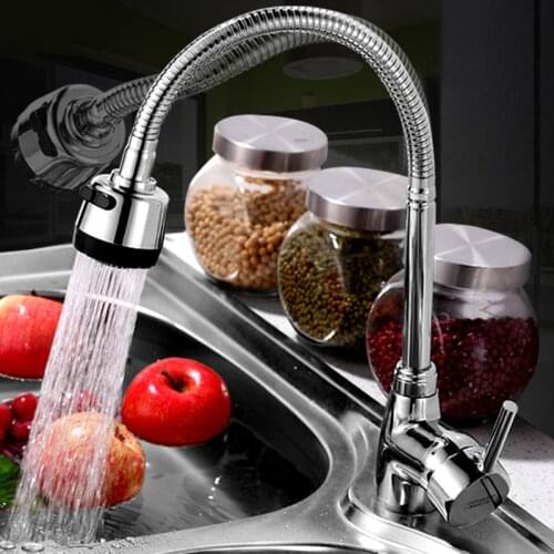 Solid Brass 360Rotatable Pull Out Kitchen Basin Faucet Mixer Tap Spray Spout Single Handle Sink Adjustable Spout Deck Mounted