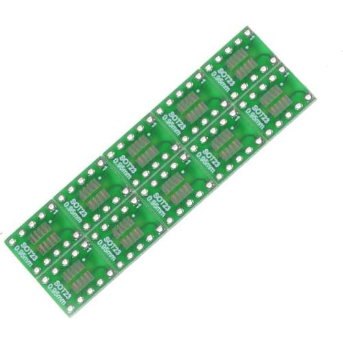 SOT23 SOP10 MSOP10 Umax SOP23 to DIP10 Pinboard SMD To DIP Adapter Plate 0.5mm/0.95mm to 2.54mm DIP Pin PCB Board Convert 10pcs