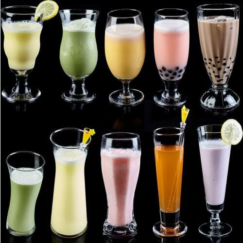 Heat-resisting Transparent Beer Wine Glass Household Drinks Dessert Milkshake Tea Milk Cups Multifunctional Beverage Cups Gifts