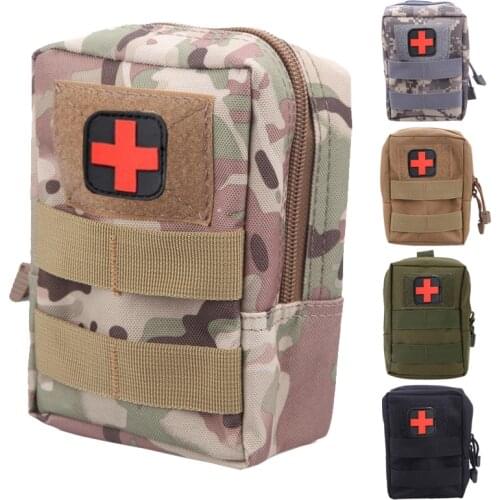 Outdoor Camouflage Bag Tactical Army Sport Waist Belt Case Nylon EDC Hunting Molle Bags In Backpack First Aid Kits Medical Pouch