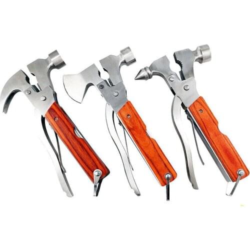 Outdoor Multifunctional Lifesaving Hammer Portable Mini Axe Hammer Camping Multifunctional Tool Claw Hammers Cone Hammers