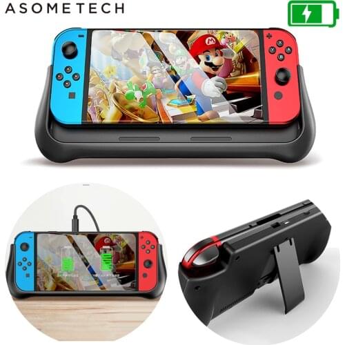 Asometech 10000mAh Power Bank Charge Case Battery Case For nintend swtich Game Machine External battery With Holder Fast Charger