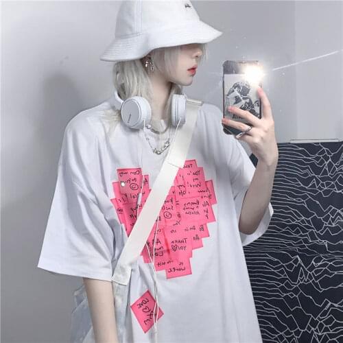2021 Summer New T Shirt Fashion Top Printed Womens T Shirt Short Sleeves Shirt Oversized T-shirt Female Y2K Aesthetic Clothes