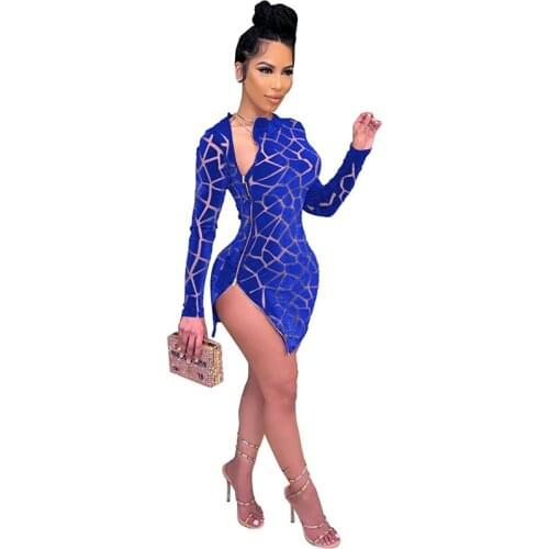 STYLISH LADY Velvet Plaid Printed Dress 2021 Summer Women Long Sleeve Split Irregular Bodycon Club Party Zipper Mini Dress