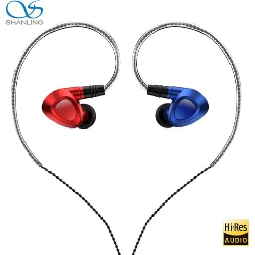 SHANLING ME100 10mm PE PEEK Dynamic Hi-Res HiFi In-Ear Monitor Earphone All-Aluminum Construction with OFC Cable MMCX Connector