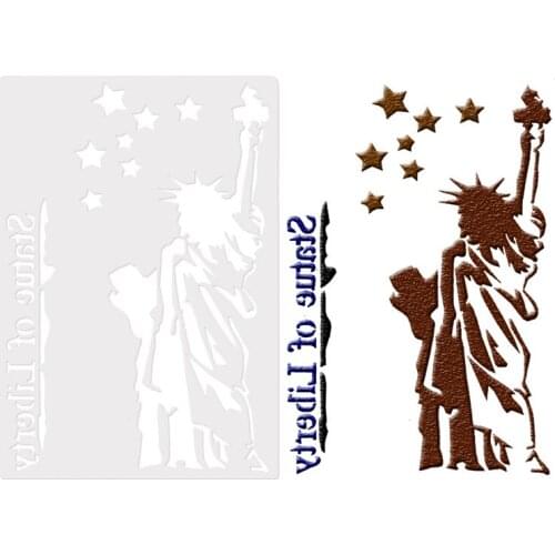 18*26 Statue of liberty Layering Stencils Painting template graffiti hand copied board photo album graphic spray painting tool