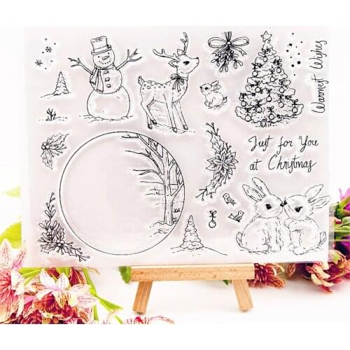 18x14cm Easter forest Transparent Clear Stamps Silicone Seals Roller Stamp DIY scrapbooking photo album/Card Making
