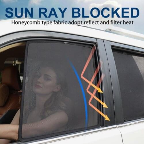 4PCS/Set Magnetic Car Side Window SunShades Mesh Shade Blind For HYUNDAI Sonata 2010 2011 2012 2013 2014 Car Curtain