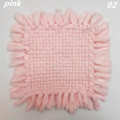 45X45cm Newborn Photography Props Iceland Coarse Woolen Tassel Blanket