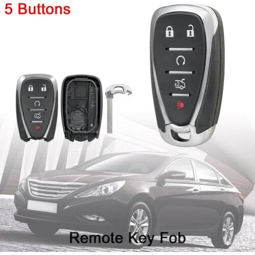 5 Buttons Smart Remote Key Shell Replacement Keys Fob Body Housing Fit for Chevrolet Cruze Malibu