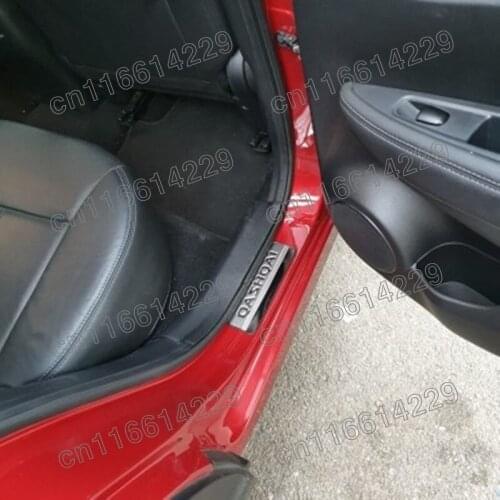 Car Accessories For Nissan Qashqai J10 J11 Door Sill Scuff Plate Stainless Steel Door Sills Pedal Car Styling Sticker 2007-2019