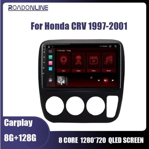 Roadonline Car Multimedia Player For Honda Cr-V CRV 1995-2001 Android 10 Octa Core 6G+128G Gps Navigation Stereo Radio