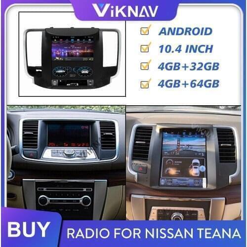 Car Radio for Nissan Teana 2008 2009 2010 2011 2012 Auto Stereo Receiver Multimedia Player GPS Tape Recorder Android Screen