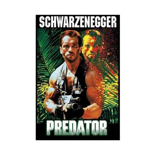 More Style Choose Hot Arnold Schwarzenegger The Predator Monster Movie Film Print Silk Poster for Your Home Wall Decor 24x36inch