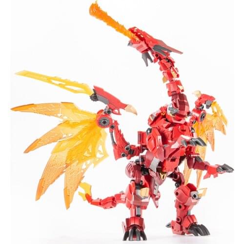 Jinbao Transformation Toy Flame Dragon 8871 KO Red Dragon Deformation Figure Boy Model PE DX09 DF07 DF-07 In stock