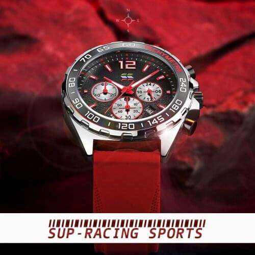 SWISH Fashion Designer Chronograph Quartz Watch For Men Waterproof Rubber Strap Sports Clock Luxury Wristwatch Relogio Masculino