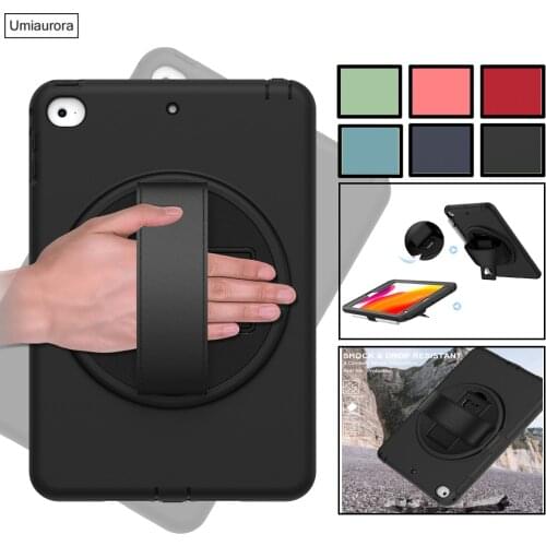 360 Rotation Hand Strap Case for iPad 10.2 2020 7th 8th Gen Case Shockproof Cover for iPad 9.7 Mini 5 Air 2 3 4 10.9 Pro 11 2020