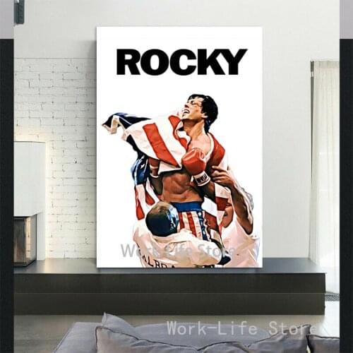 Champion Rocky Balboa Boxing Canvas Printing Posters and Prints Motivational Posters Wall Art for Bedroom Decor No Frame