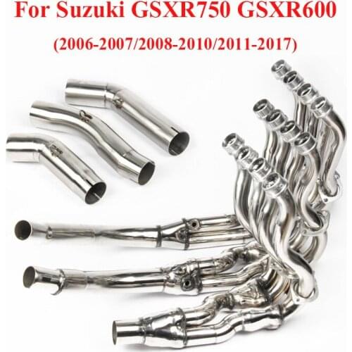 GSXR 750 600 Slip on Motorcycle Exhaust Escape Modified Connect Link Pipe Header Connection for Suzuki GSXR600 GSXR750 2006-2017