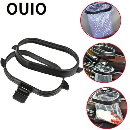 OUIO Car Garbage Bag Rack Trash Box Tool For Acura Chevrolet Cruze Aveo Peugeot 307 308 Seat Leon Mazda 3 6 CX-5 Tiguan 2017