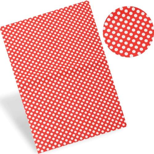 Xugar 22*30cm Dot Printed Faux Leather Fabric Sheets For Crafts Synthetic Leather DIY Bow Earrings Sewing Patchwork Supplies