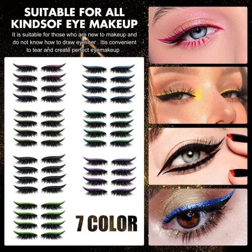 Reusable Eyeliner And Eyelash Stickers Self Adhesive BlingBling Makeup Tool Eye Stickers Invisible Eyelid Tape Self Adhesive