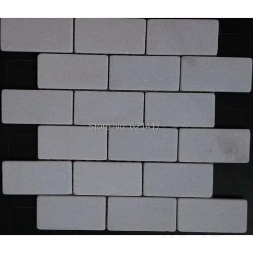 Wall tiles 12x12" natural white marble stone mosaic mesh mounting 48x98mm kitchen backsplash bathroom shower tiles