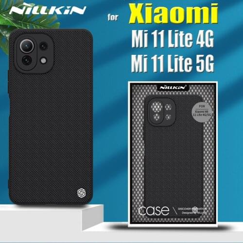 Nillkin Textured Nylon Fiber Durable Case for Xiaomi Mi 11 Lite 5G Soft Non-slip Shockproof Back Cover on Mi11 Youth 4G Capa