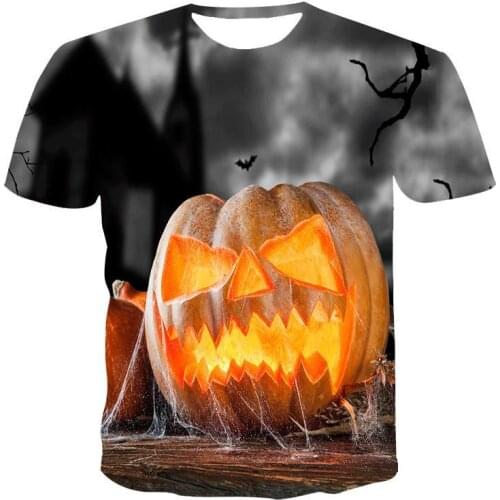 New T -Shirt Men 'S High -Quality Men 'S And Women 'S T -Shirt Funny Pumpki Short -Sleeved 3d Printing Christmas Men 'S T -Shirt