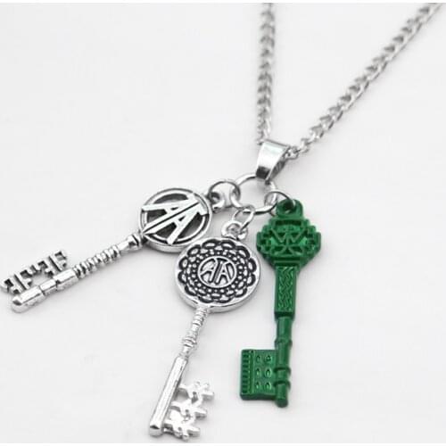 New Arrival Ready Player One Charm Necklaces Link Chain Green Key Pendant Jewelry for Women/Men Alloy Accessories Gifts