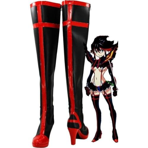Matoi Ryuko Shoes Cosplay Kill La Kill Ryuko Matoi Cosplay Boots High Heel Shoes Custom Made Unisex Any Size