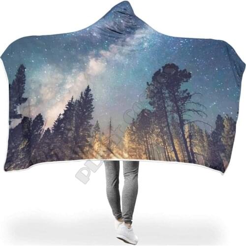 Starry Sky Light Various Types Hooded Blanket 3D print Wearable Blanket Adults men women Polynesian Drop Shipping 02