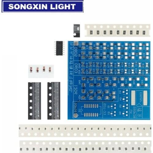 DIY Circuit Board PCB SMT SMD Soldering Practice Board DIY Kit Fanny Skill Training Electronic Suit 77PCS components