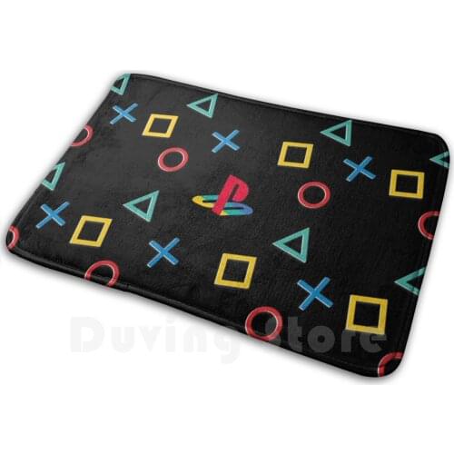 Playstation Mat Rug Carpet Anti-Slip Floor Mats Bedroom Playstation Xbox Gaming Ps4 Game Gamer Geek Nerd Video Games Ps3 Retro