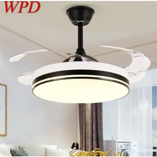 WPD Ceiling Fan Light Invisible Lamp With Remote Control Modern Simple LED For Home Living Room