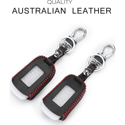 Handsewn A92 Genuine Leather Case For Starline A92 A94 A62 A64 A95 The Case For Keyring Alarm Keychain Cover