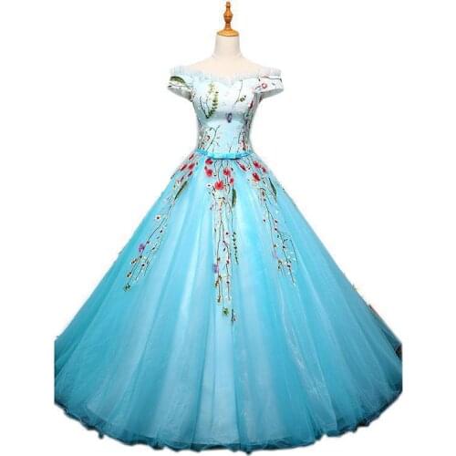 Quinceanera Dresses 2021 New The Short Sleeve Elegant Boat Neck Floor-length Classic Embroidery Ball Gown Candy Color Prom Gown